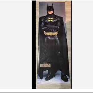 Vintage 1989 Batman Movie 1 Original 26 X 72 Michael Keaton Door Poster HTF NEW